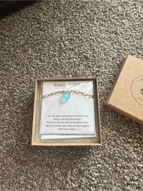 Mermaid soul sisters sea glass bracelet